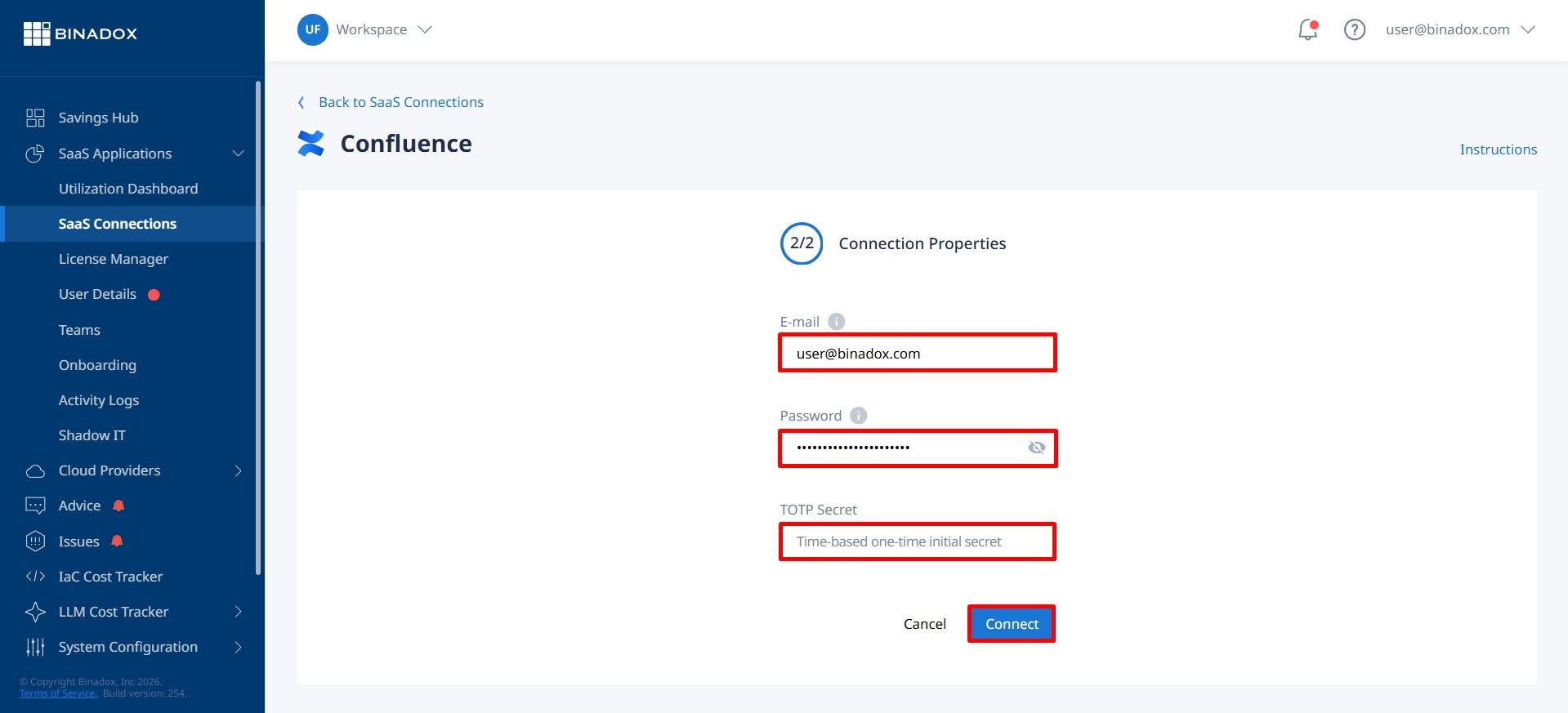 Confluence credentials