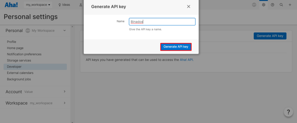 Name API Key