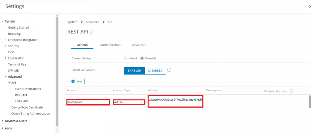 Select Admin in Account type
