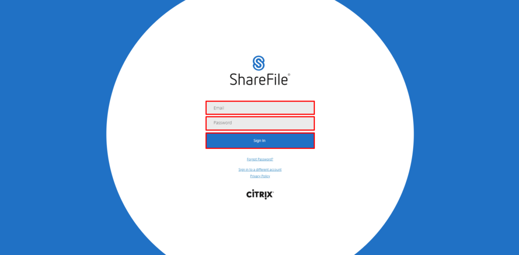 Log In ShareFile