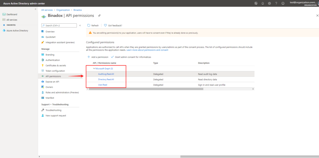 Permissions Granted Office365
