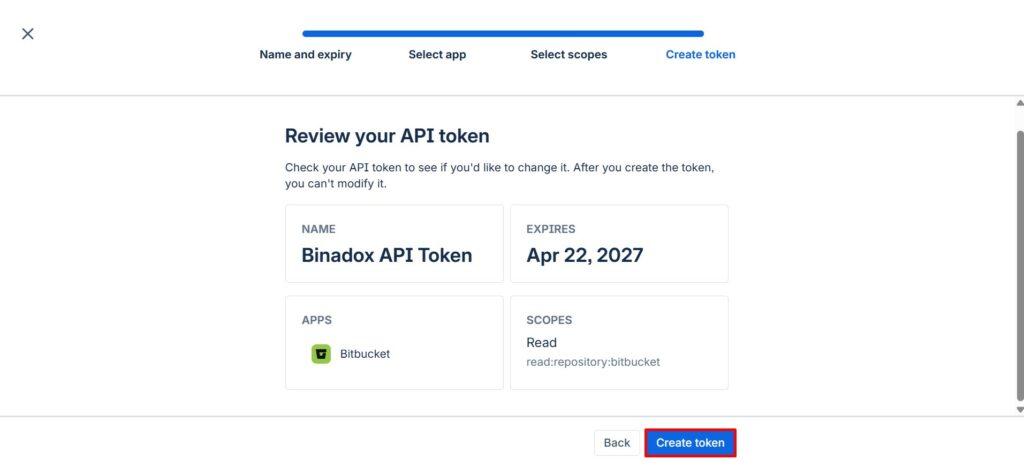 Review your API token