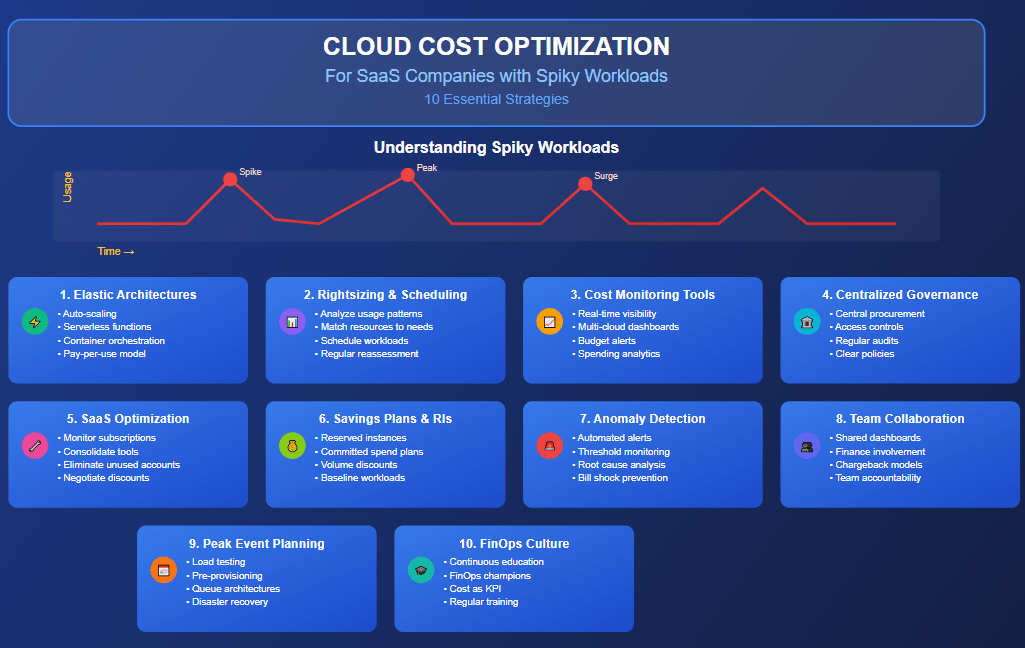 Cloud Cost Optimization Strategies for SaaS Companies with Spiky Workload