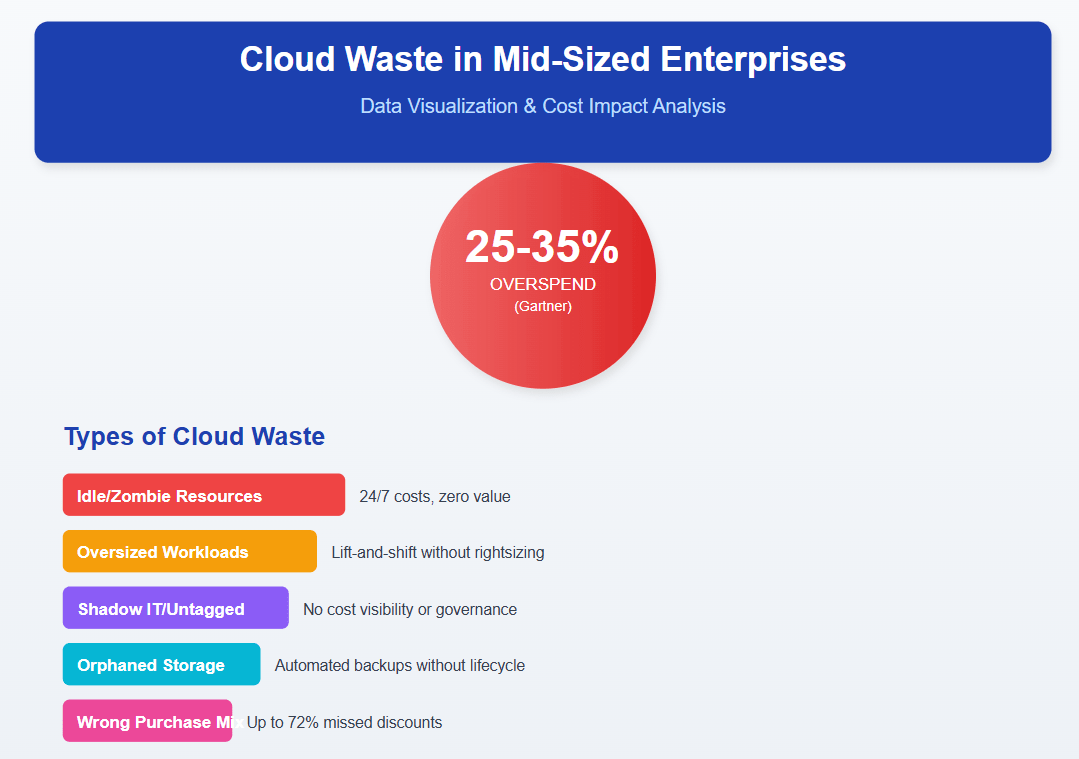Cloud Waste in Mid-Sized Enterprises