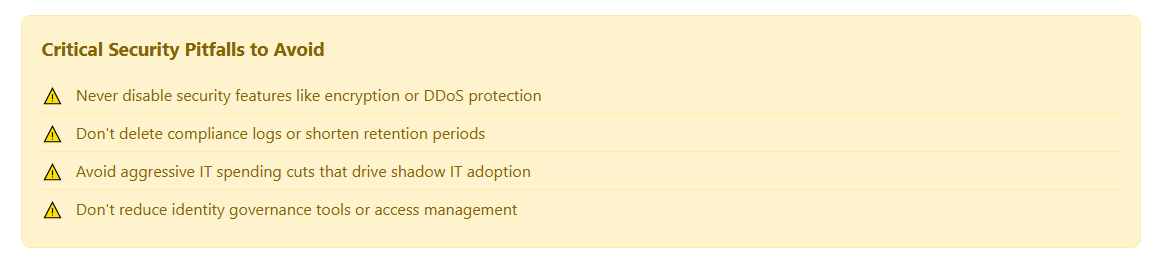 Critical Security Pitfalls to Avoid