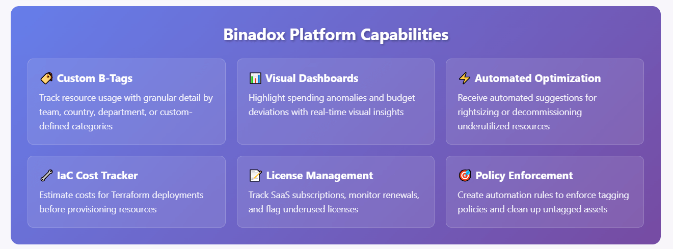 Binadox Platform Capabilities