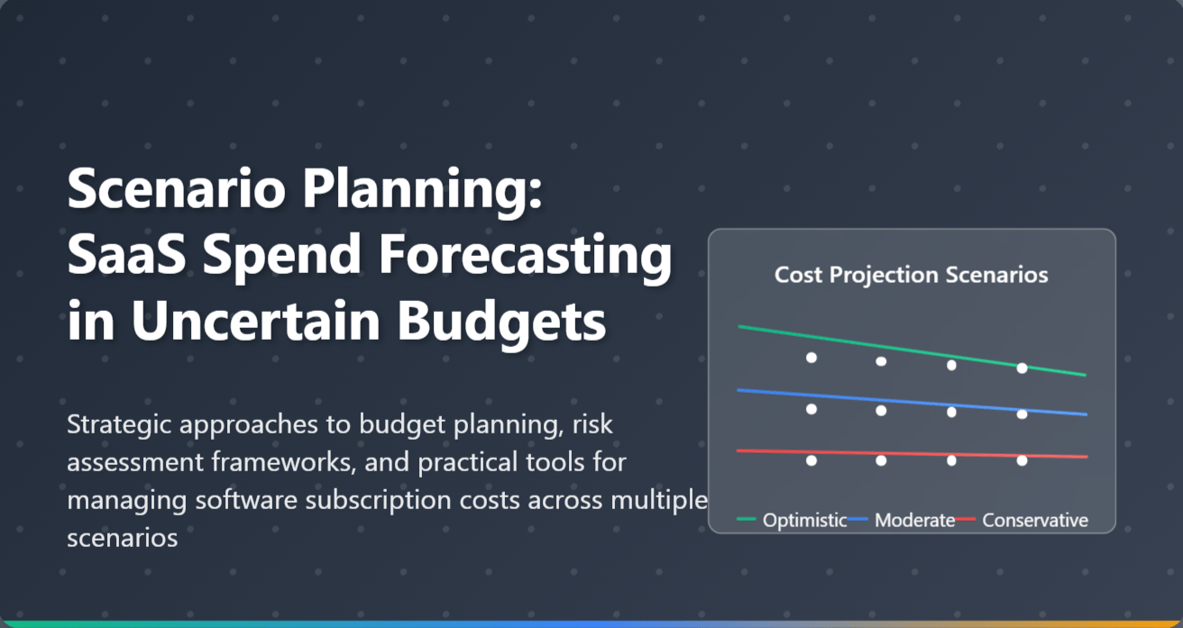 Scenario planning: SaaS spend forecasting in uncertain budgets