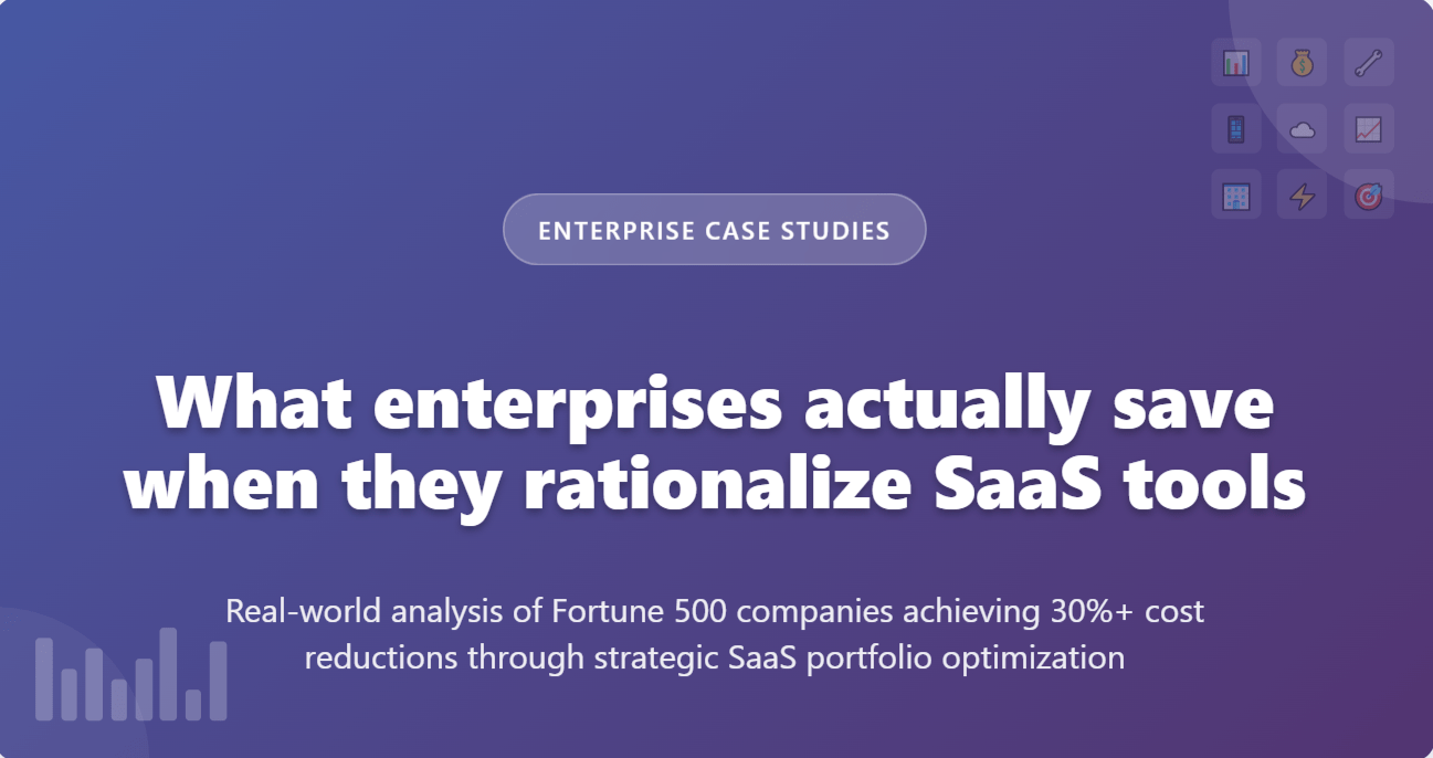 What enterprises actually save when they rationalize SaaS tools
