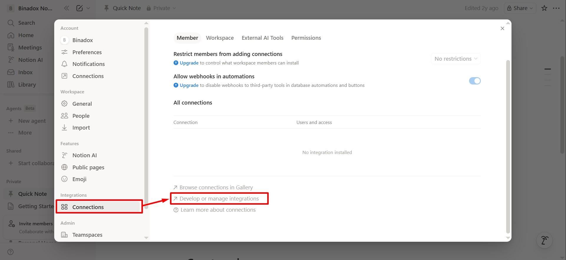 Develop or manage integrations