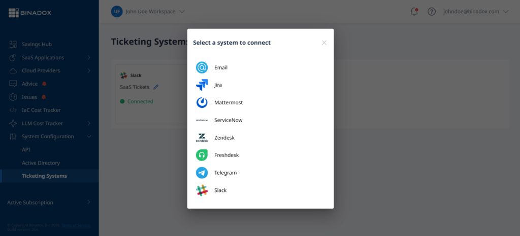 Select a system to connect