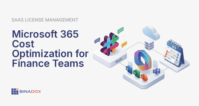 A financial executive, representing a CFO, meticulously analyzing a complex digital network of Microsoft 365 services, symbolizing the challenge and opportunity of Microsoft 365 cost optimization. The executive uses data to bring order to the sprawling ecosystem, highlighting financial governance and strategic management.