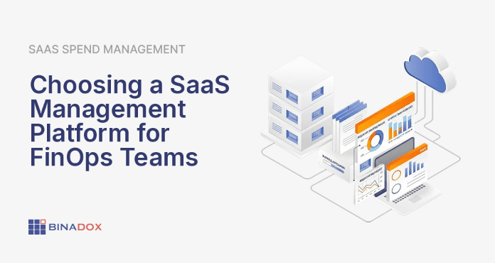 A FinOps lead gains control over a sprawling, unmanaged SaaS ecosystem using a dedicated saas management platform. The illustration shows chaotic SaaS application icons transforming into organized, attributed cost data on a central dashboard, highlighting visibility, cost allocation, and optimization capabilities for financial accountability.