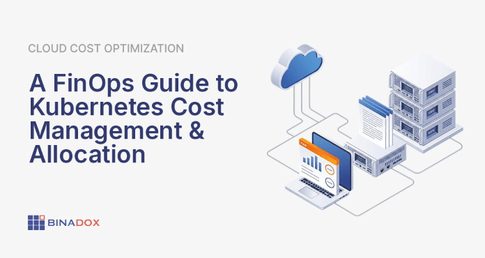 An abstract illustration depicting the complex challenge of FinOps Kubernetes cost management, showing cloud billing data flowing into a Kubernetes cluster where costs become obscured and difficult to attribute to individual teams or applications due to shared resources and dynamic workloads. The image highlights the need for clear visibility and allocation strategies to effectively manage cloud spend in containerized environments.