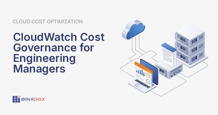 An engineering manager at a control panel, strategically managing cloud resources and data streams to optimize CloudWatch cost governance, balancing operational insights with financial accountability.