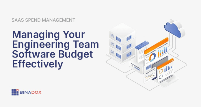 An engineering manager strategically overseeing an engineering team software budget, represented by a dashboard showing optimized costs and efficient resource allocation. This visual emphasizes the critical role of financial stewardship in maximizing team impact and delivering value through controlled software spending.