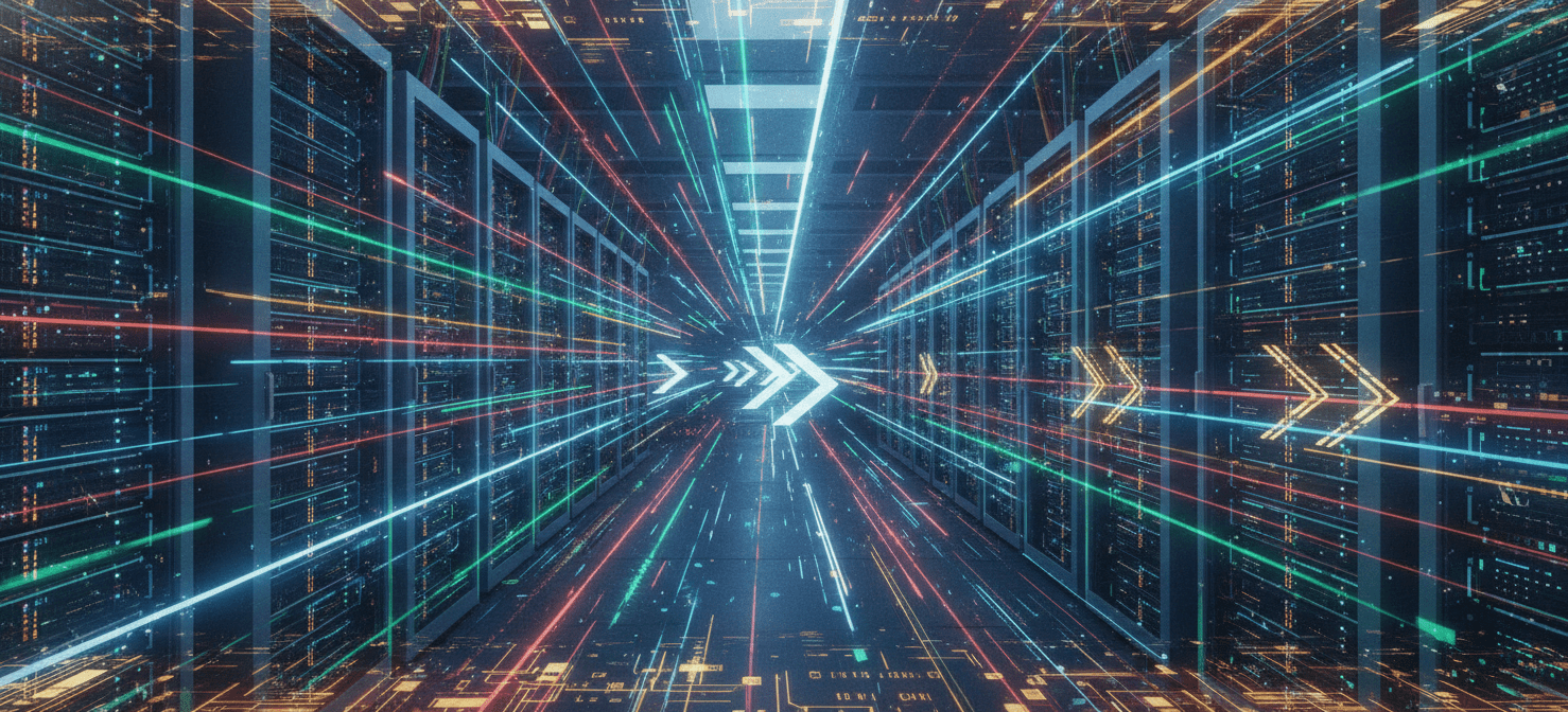 An illustration depicting S3 Standard storage, characterized by high-speed data access and constant activity, suitable for frequently accessed data like website assets or active application data. The image conveys immediate availability and robust performance within a cloud infrastructure.