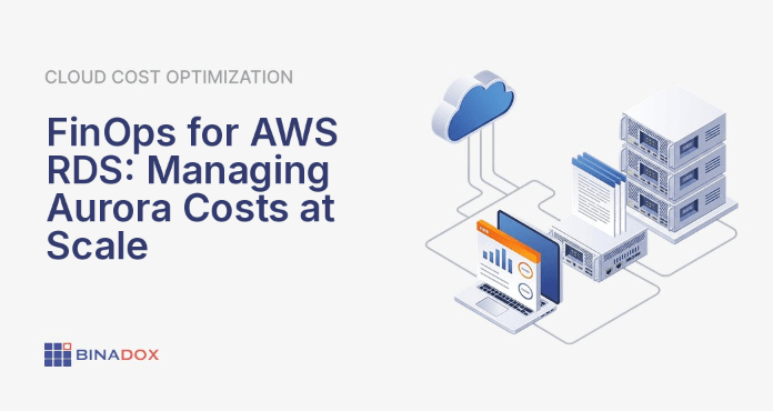 An illustration representing effective FinOps for AWS RDS, showing how complex Amazon Aurora costs are transformed into clear, actionable insights. The image depicts a dashboard with key performance indicators, cost allocation breakdowns, and showback/chargeback reports, symbolizing financial control over database infrastructure. It highlights the process of untangling various cost drivers like compute, storage, and I/O to enable precise attribution and optimization for FinOps leads and cost analysts.