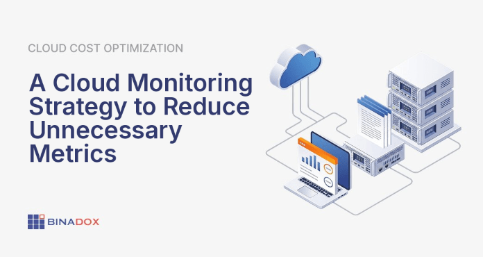 An illustration showing a chaotic cloud environment with many unnecessary metrics flowing everywhere, contrasted with a streamlined, focused dashboard that represents an effective cloud monitoring strategy. This visual metaphor highlights the importance of a deliberate approach to manage data, reduce costs, and improve observability in complex cloud infrastructures.