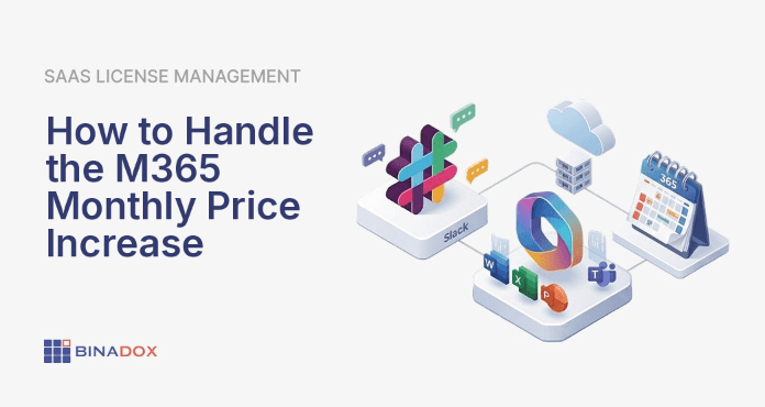 An illustration showing a rising graph and a calendar with a dollar sign, symbolizing the M365 monthly price increase and its impact on subscription costs. This visual represents the financial adjustments businesses face with the new Microsoft 365 pricing structure under NCE.