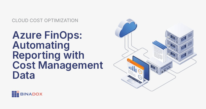 An illustration showing the automated pipeline for Azure FinOps reporting automation. Raw, complex Azure cost data flows into a system of automated processes, transforming into clear, actionable dashboards and reports, symbolizing efficiency and strategic financial control for FinOps leads and cost analysts.