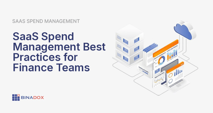 An illustration symbolizing effective SaaS spend management best practices, showing a finance leader gaining control over a complex digital landscape of software subscriptions, optimizing budgets, and achieving clear ROI through strategic oversight and data-driven decisions.