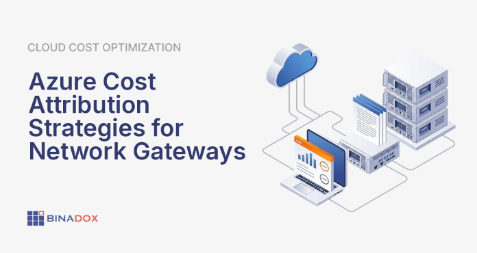 An intricate diagram illustrating effective azure cost attribution for shared Azure Virtual Network Gateways. It shows how costs from central VPN and ExpressRoute gateways are broken down and allocated to various connected applications and business units, providing financial transparency for FinOps leads and cost analysts.