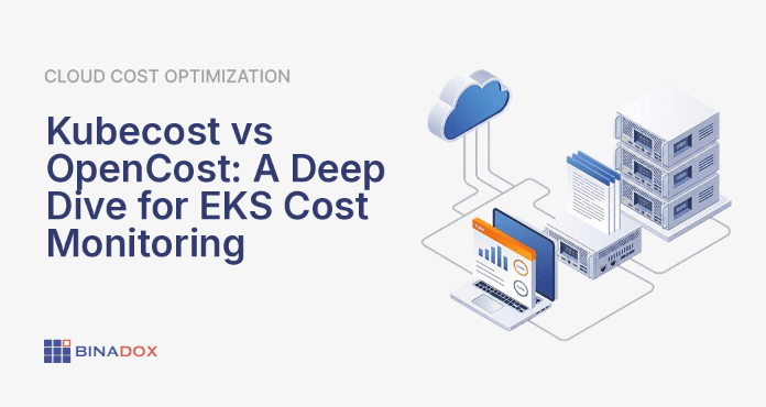 Diagram illustrating the relationship between Kubecost vs OpenCost, showing OpenCost as the foundational open-source cost allocation engine and Kubecost as the commercial platform built upon it, offering advanced features and a user interface for Kubernetes cost management in EKS environments.