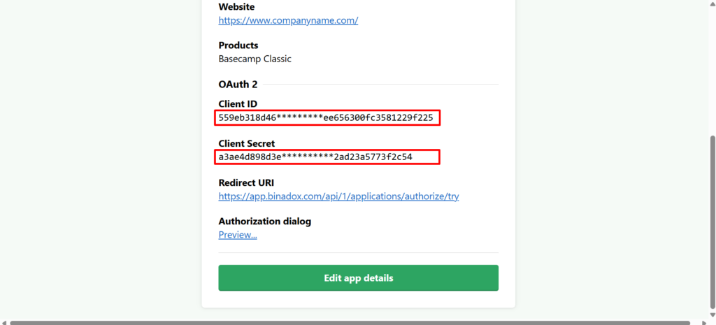 Copy Client ID and Client Secret