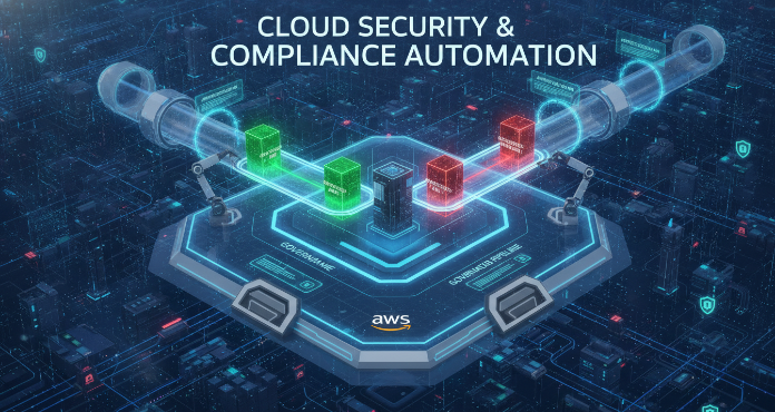 An illustration depicting a comprehensive AWS AMI governance strategy, showing a secure cloud environment with a central dashboard managing the lifecycle of Amazon Machine Images. Approved 'golden' AMIs are highlighted, while outdated or blocklisted AMIs are clearly marked for removal, symbolizing robust control over cloud infrastructure.